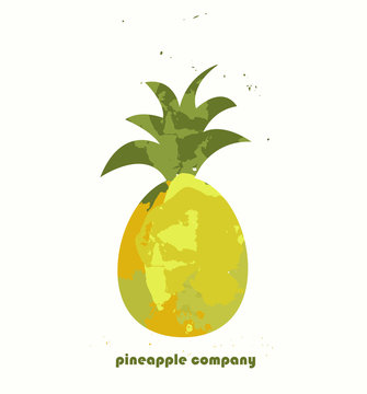 Pineapple vector icon. Pineapple logo. Healthy food. The idea for the design