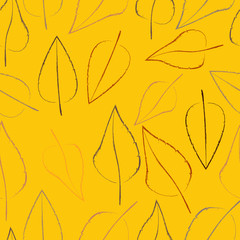 seamless background with autumn leaves