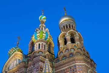 Fototapeta na wymiar Church of the Saviour on Spilled Blood in night, St. Petersburg, Russia