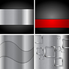 Tech silver metal backgrounds collection
