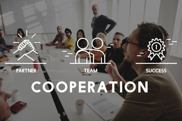 Business Collaboration Teamwork Corporation Concept