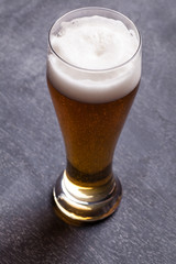Light beer on blackboard