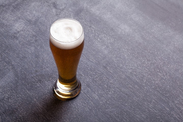 Light beer on blackboard