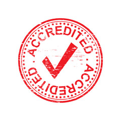 Round Accredited Rubber Stamp