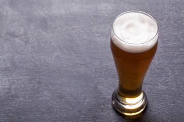 Light beer on blackboard