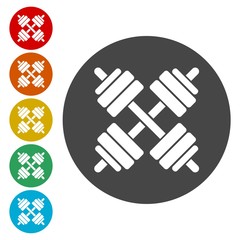 Dumbbell Icon, barbell icon