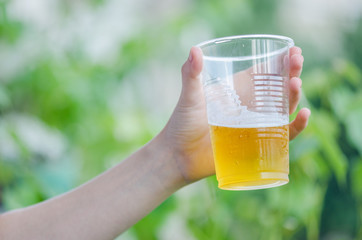Cold Beer In Hot Summer Day
