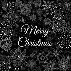 Merry Christmas gold glittering lettering design. Vector illustration