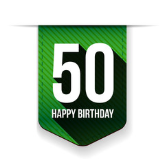 Fifty years happy birthday ribbon