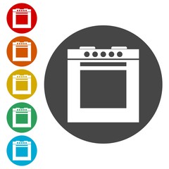 Oven Icon, Stove Icon, stove icon flat 