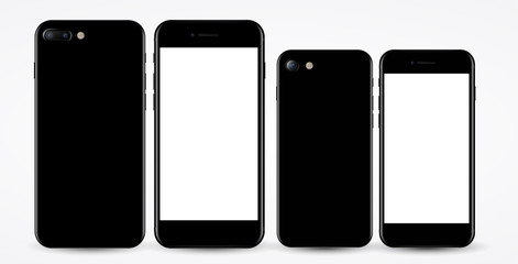 black smartphone 5.5 and 4.7 display