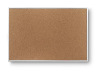 Blank old corkboard with clipping path