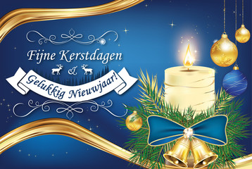 Eindejaarskaartje: Fijne Kerstdagen en Gelukkig Nieuwjaar! Kerst en nieuwjaarskaart voor medewerkers en personeel