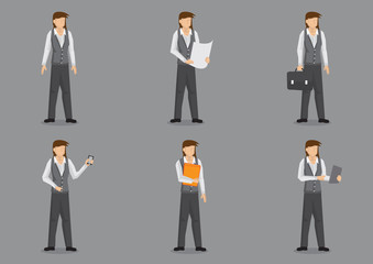 Female Office Staff Vector Character Design