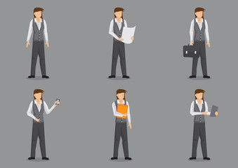 Female Office Staff Vector Character Design