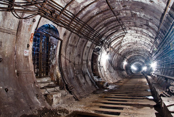 Subway tunnel. Kiev, Ukraine. Kyiv, Ukraine