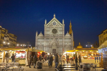 Italia,Toscana,Firenze, piazza Santa Croce,mercatino di Natale. © gimsan