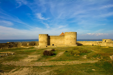 Fototapeta na wymiar fortress in Belgorod Dniester, the panorama of the fortress