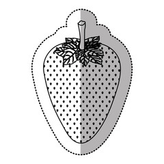 Strawberry fruit icon. Healthy organic and fresh food theme. Isolated design. Vector illustration