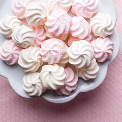 small spiral meringues - shallow depth of field