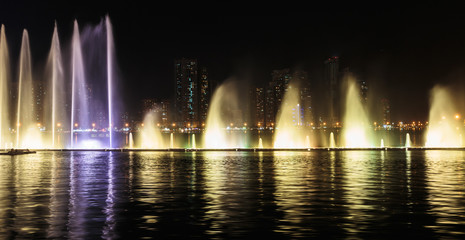 Musical fountain show in Sharjah