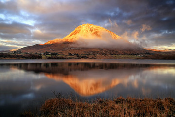 Sunset at Mount Errigal, County Donegal, Ireland