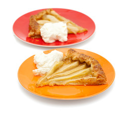 freshly made pear cake