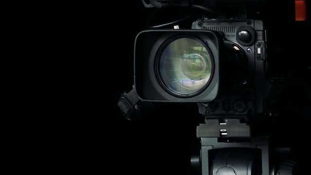 Close - up lens of black camera