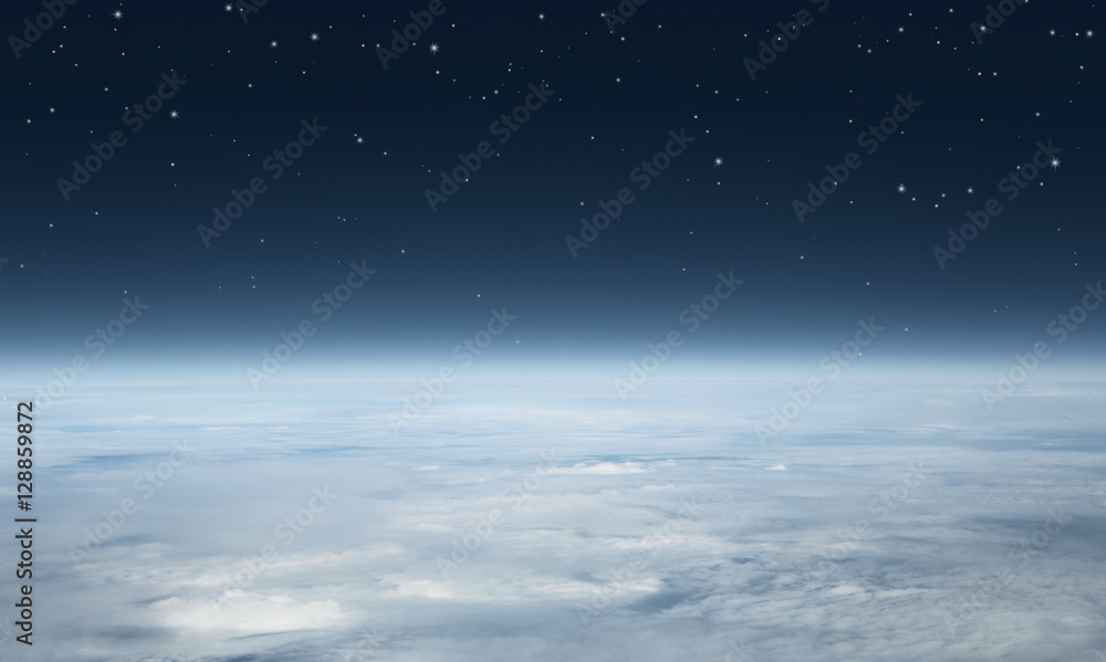 Poster Planet earth seen from above with copy space