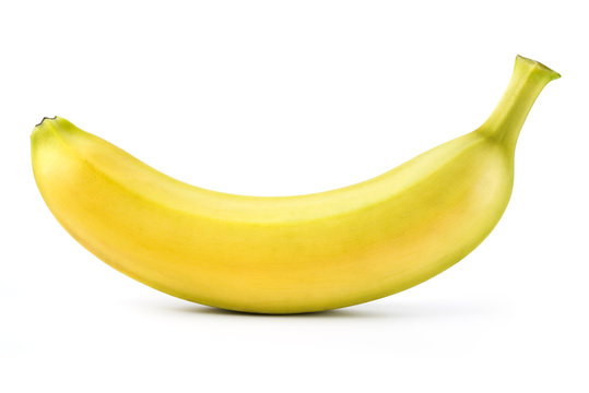 Banana isolated on white. With clipping path.