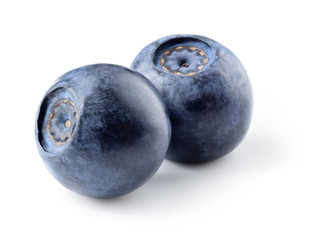 Blueberry. Fresh berries isolated on white.