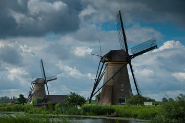 Fototapeta na wymiar Dutch Windmills