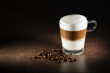 Latte macchiato coffee