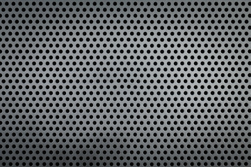 Metallic background with round holes