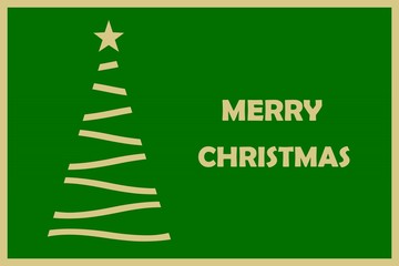 Fototapeta premium Felicitación de Navidad en verde 2