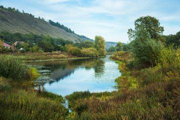 Pond in the countryside in autumn