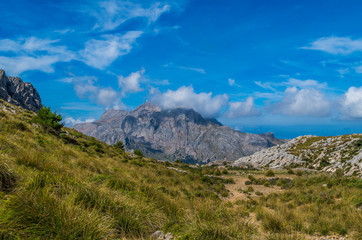 Puig Major at GR 221 in Tramuntana mountains, Mallorca, Spain