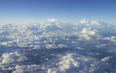 Fototapeta na wymiar Beautiful Messy Cloud viewed from Airplane