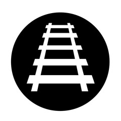 Railway track icon illustration design
