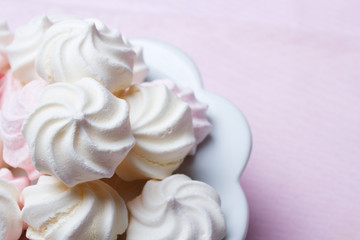 small spiral meringues - shallow depth of field