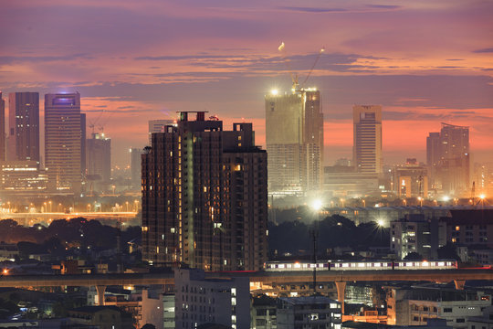 Morning time, rush hour of Bangkok Thailand