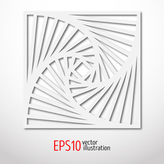  Square paper 3d design. Sacral geometry pattern.  Mystery shape.