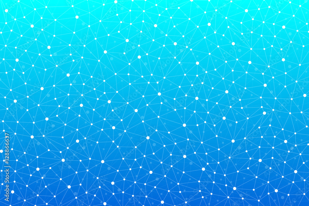 Aufkleber Graphic abstract background communication. Geometric scientific pattern with compounds. Minimal array lines and dots. Lines plexus. Digital data visualization. Scientific vector illustration.