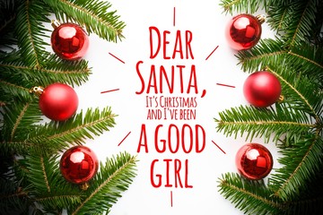 Christmas decorations with message 