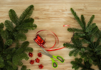 christmas packaging on table