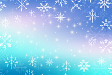 Naklejka na ściany i meble Christmas and Happy New Years background with snowflakes. Vector illustration.
