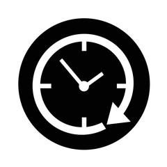 24 hours icon illustration design
