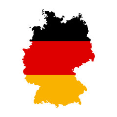 Deutschland Karte mit Landesfarben