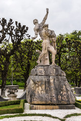 Antique statue in garden of Mirabell Palace. Salzburg, Austria.