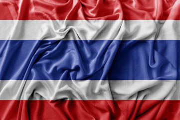 Ruffled waving Thailand flag